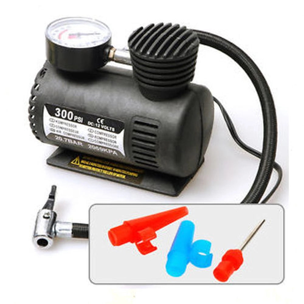 Trade Shop - Mini Compressore Portatile Canotti Auto Salvagenti 12v Per Auto Bici Moto -