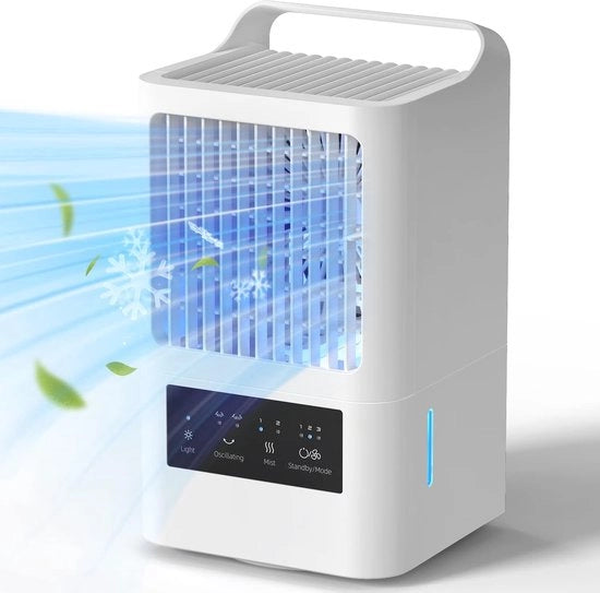 Condizionatore portatile 4-in-1 con oscillazione 120° e serbatoio acqua da 800ml