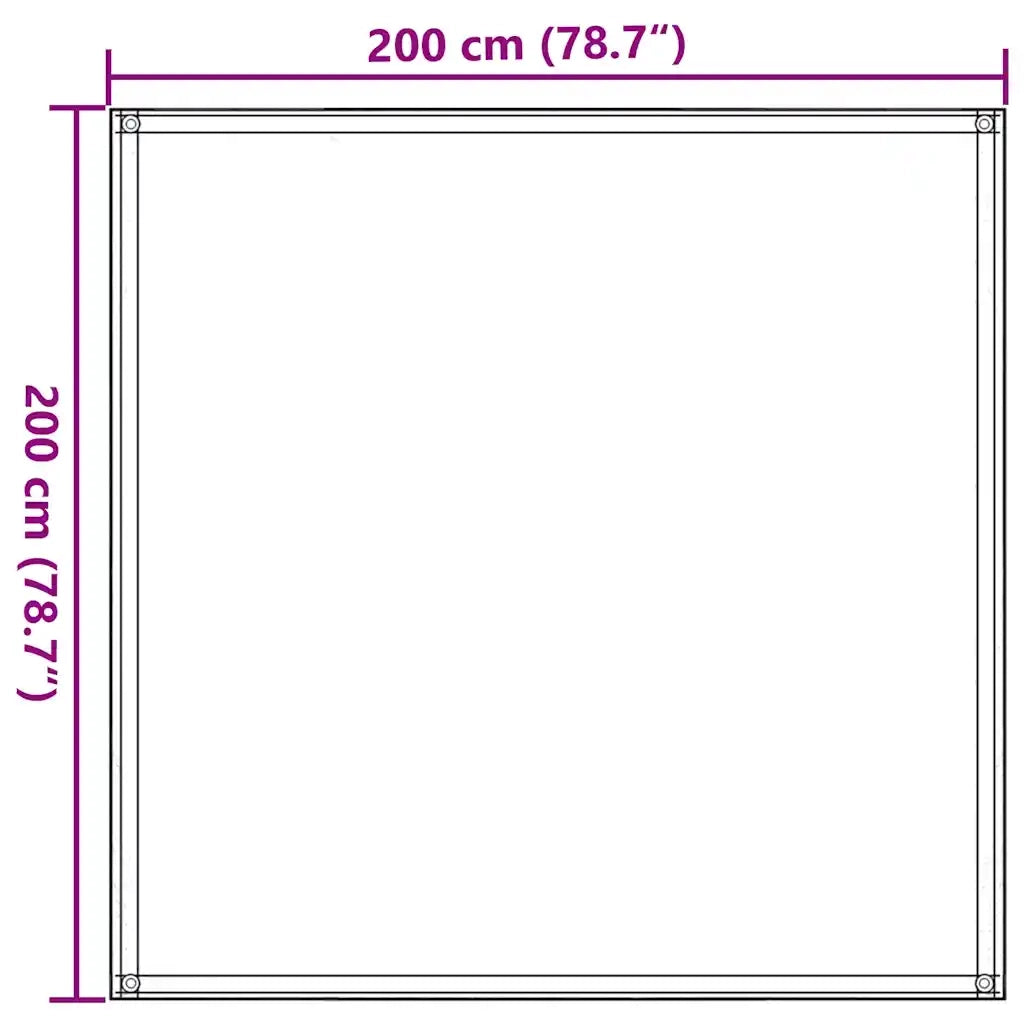 Tappeto da Tenda 200x200 cm Nero 310776