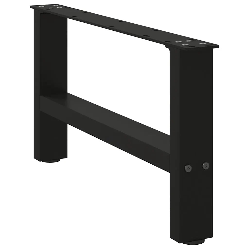 Gambe per Tavolino da Caffè Nere 2 pz 60x(30-31) cm Acciaio 4013264