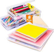 Organizzatore trasparente - 8 pezzi - multifunzionale - A4 formato - plastico