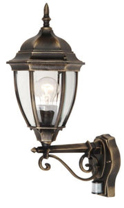 Applique esterno Toronto oro antico E27 sensore Rabalux