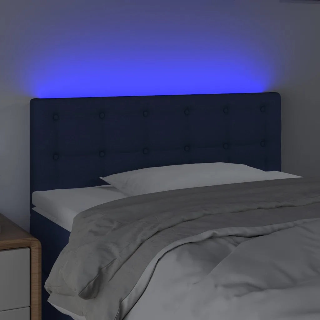 Testiera a LED Blu 80x5x78/88 cm in Tessuto 3122026