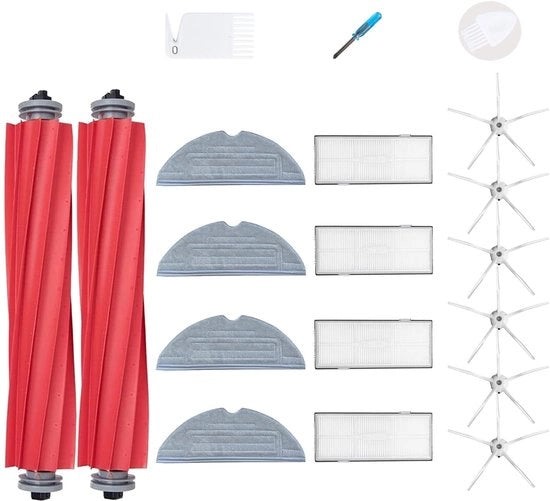 Set di accessori di riserva per robot aspirapolvere S7 - 4 Filtro - 6 Spazzole laterali - 4 Veloci aspirapolvere - 1 Spazzola principale - Pulizia con alta capacità di assorbimento d'acqua - Robot aspirapolvere