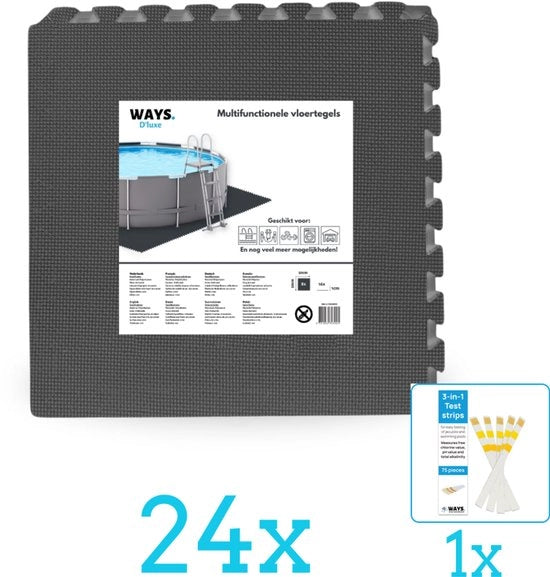 Set di piastrelle per piscina sotterranea - 50x50 cm - 8 piastrelle - kit di completamento - piastrelle per pavimento - 24 pezzi
