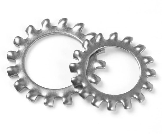 Borgschijven in Acciaio Inossidabile 304 - 10 Stuks - Tandschijf - Fissi di Chiusura - Viti di Raccordo - Verniciatura Esterna - Resistente alla Corrosione - Schijven di Sicurezza