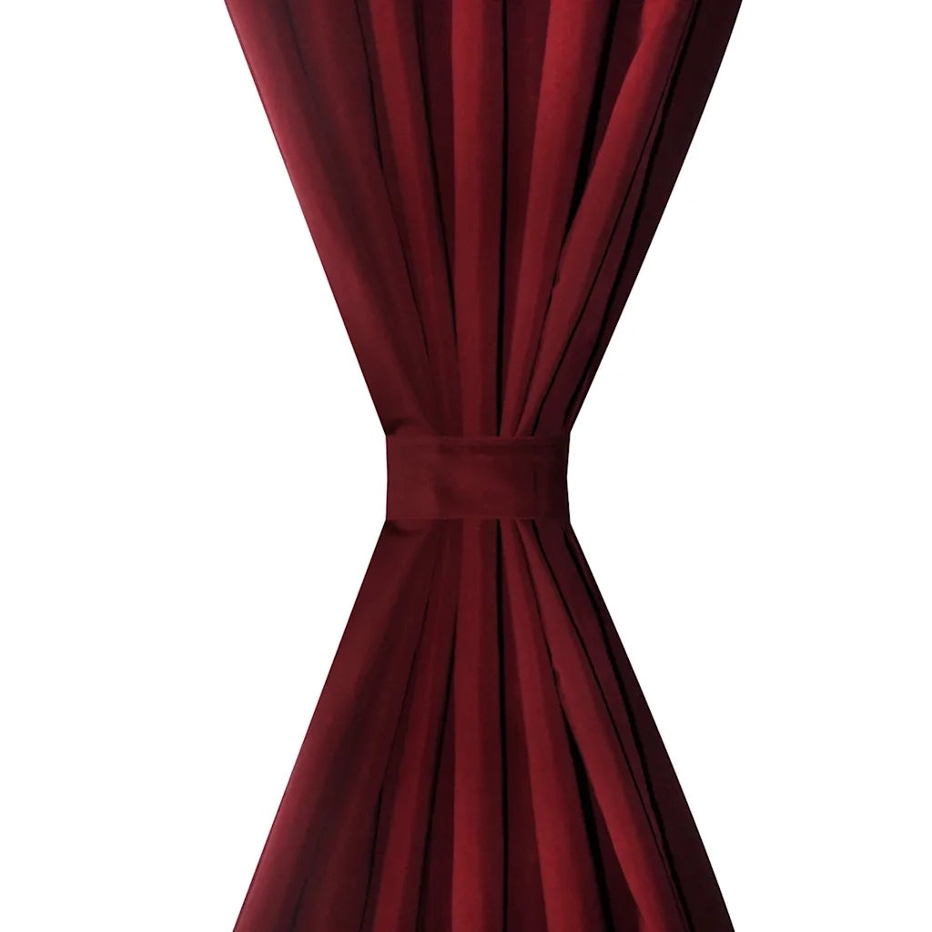 Tende in Micro-Raso Bord¨° 2 pz con Occhielli 140 x 175 cm