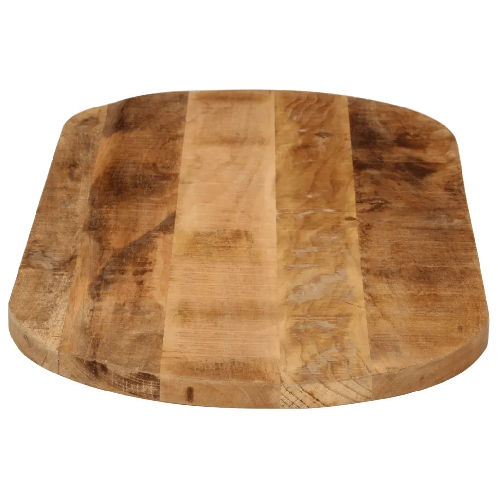 Piano Tavolo 140x50x2,5 cm Ovale Legno Massello Grezzo di Mango 370109