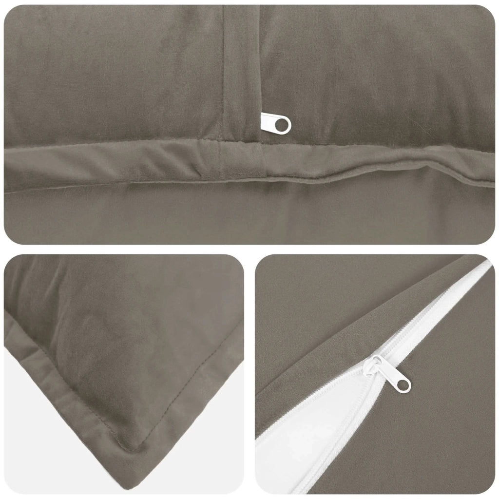 Federa 2 pcs HOUTEN Grigio Chiaro 60 x 60 cm Velluto 920663