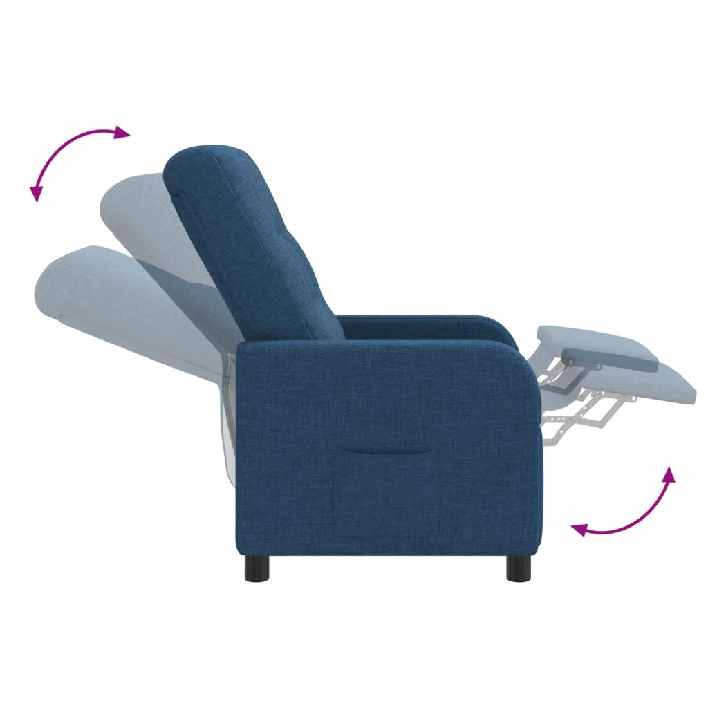 Poltrona reclinabile Blu Tessuto 42035029