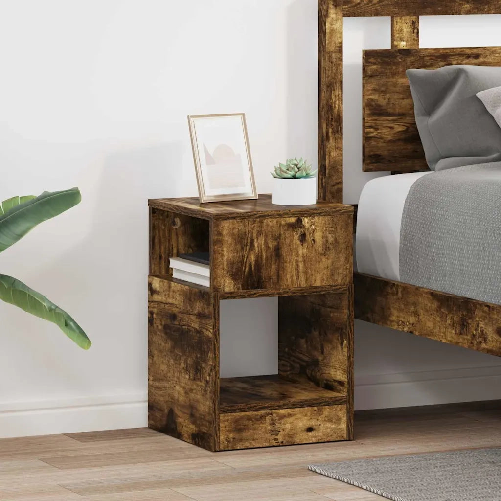 Tavolino 2 pcs Rovere fumé 30,5 x 30 x 45 cm Legno multistrato 890905