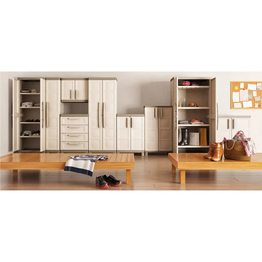 Keter Armadietto Basso Excellence Beige e Talpa 97 cm 46640