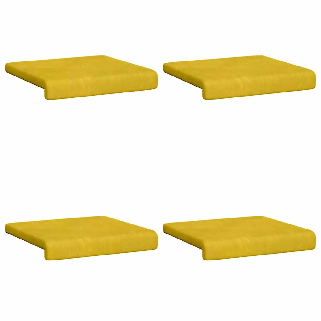 Cuscino per panchina 4 pcs Velluto Giallo Profondità 35 cm 42043105