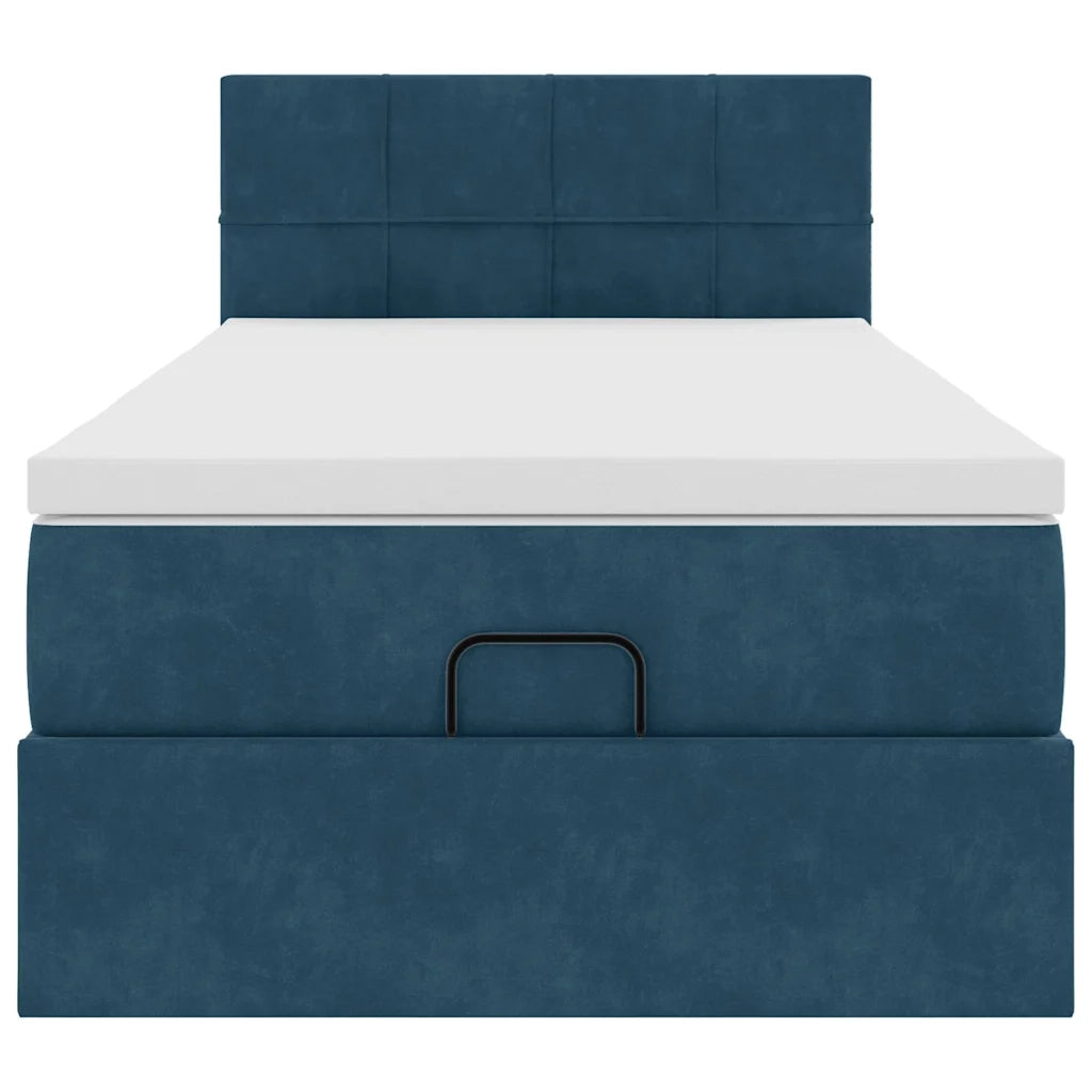 Struttura Letto Pouf con Materasso 100x200 cm Velluto 3312606