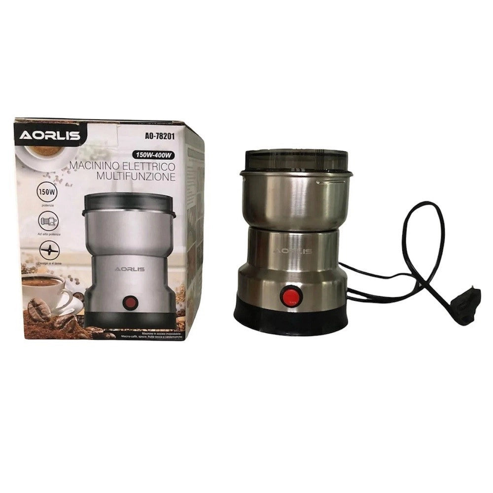 Trade Shop - Macinacaffè Elettrico 150w Lame Acciaio Multifunzione Per Chicchi Caffè Spezie -