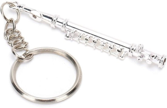 Sleutelhanger Decorativo con Forma di Flauto - Materiale di Alta Qualità - Corrosione Resistente - Decorazione Unica - Ornamento per Chiavi - Decorazione per Casa - Accessorio per Muzak