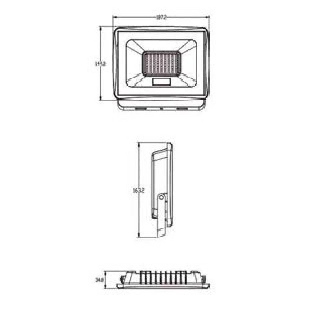 Trade Shop - Faretto Led Faro 50 W 4500 Lm Ip65 Bianco Luce Calda Naturale Fredda Ek02-50w-b -