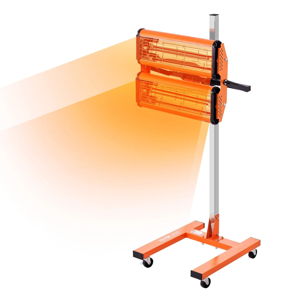 Lampada Polimerizzante a Infrarossi 2200 W con Staffa Regolabile, Timer 1-60 Minuti per Officina e Carrozzeria, Area 0,48 m²