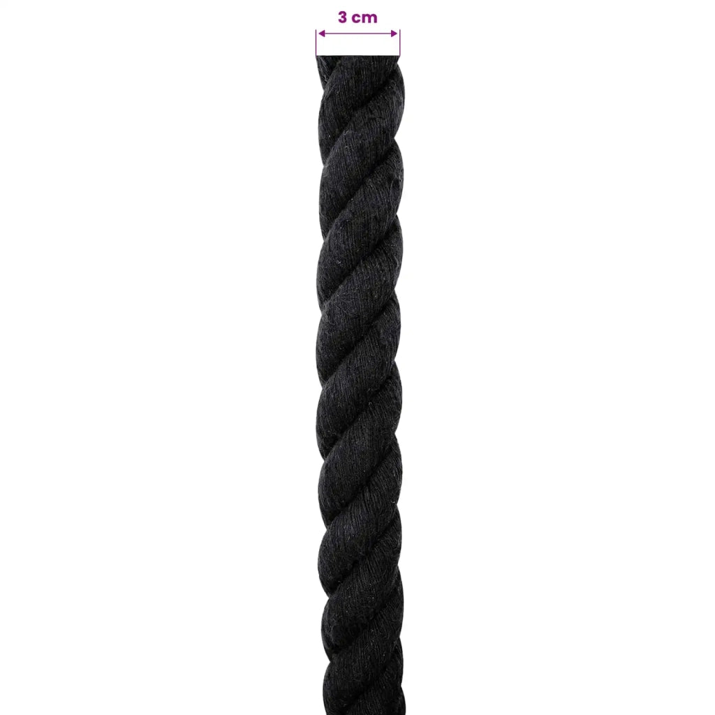 Corda | Fune Nero 3 x 3 x 2500 cm Cotone