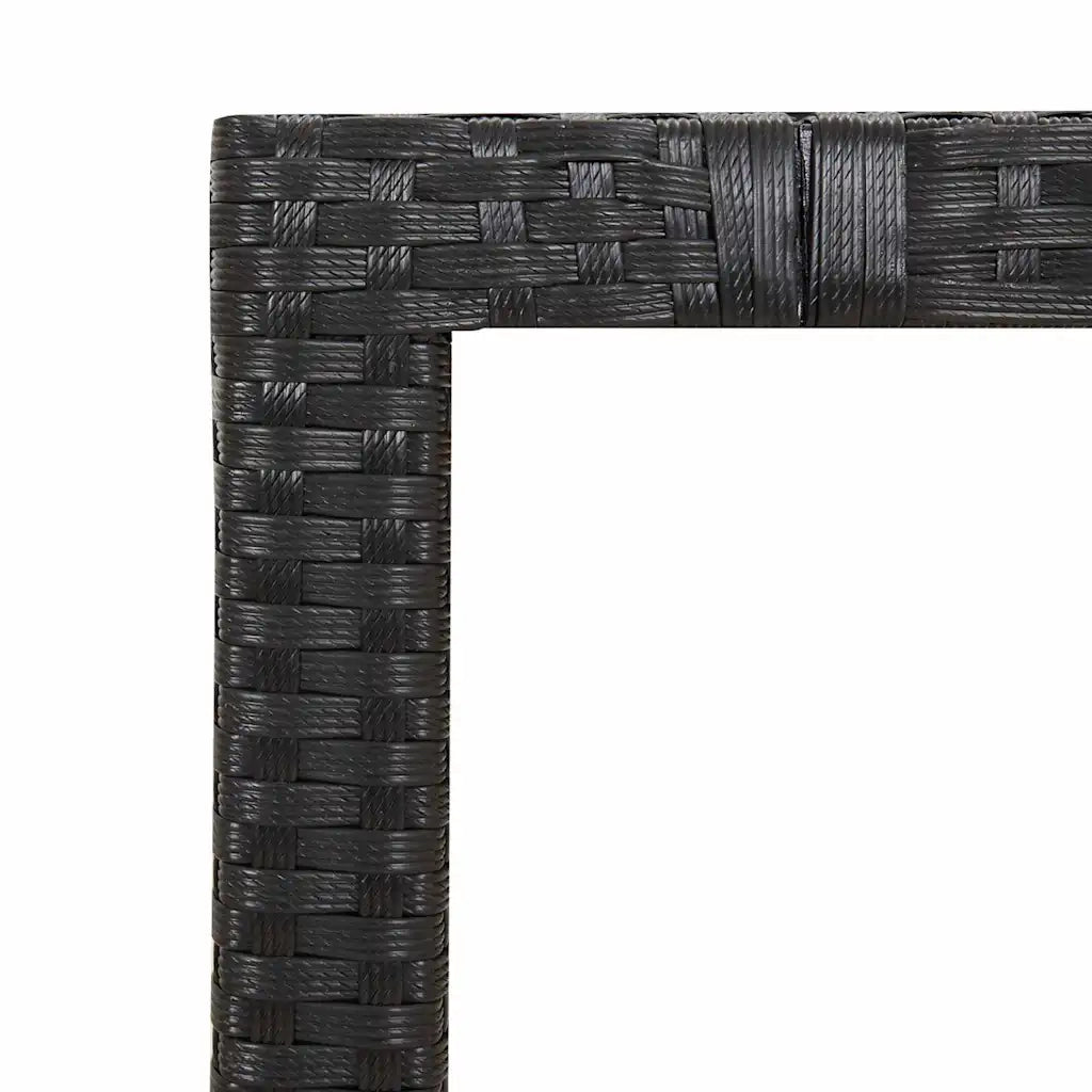 Set Bistrò da Giardino 5 pz con Cuscini in Polyrattan Nero 3277128