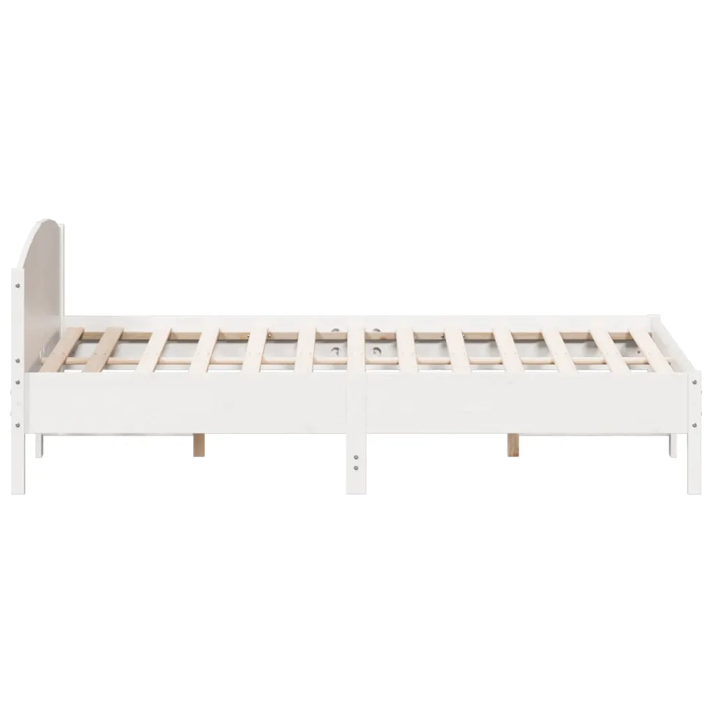 Giroletto senza Materasso-Struttura Letto Bianco 180x200 cm Legno Massello Pino 990537