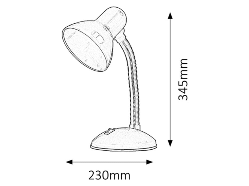 Lampada da scrivania bianca metallo E27 Dylan 4168 Rabalux
