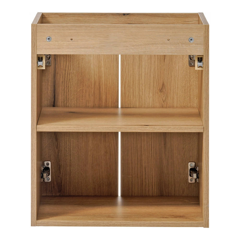 Set NEWPORT 2 Armadi Pensili Sottolavabo con Piano di Lavoro 100x60x40 Effetto Rovere / Nero [en.casa]