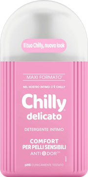 SET 4 CHILLY GEL DETERGENTE INTIMO DA 300ML MAXI NEW DELICATO
