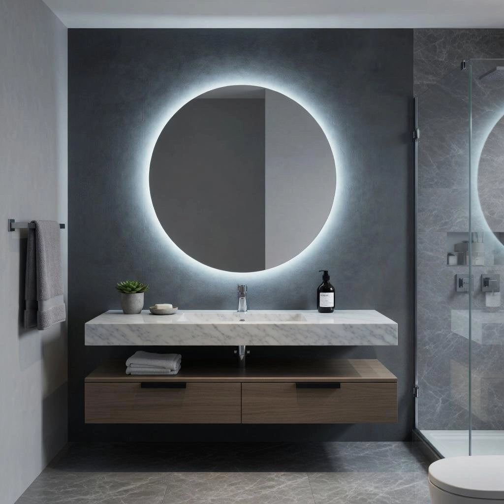 Specchio illuminazione led tondo mod. L105 - d.60 cm