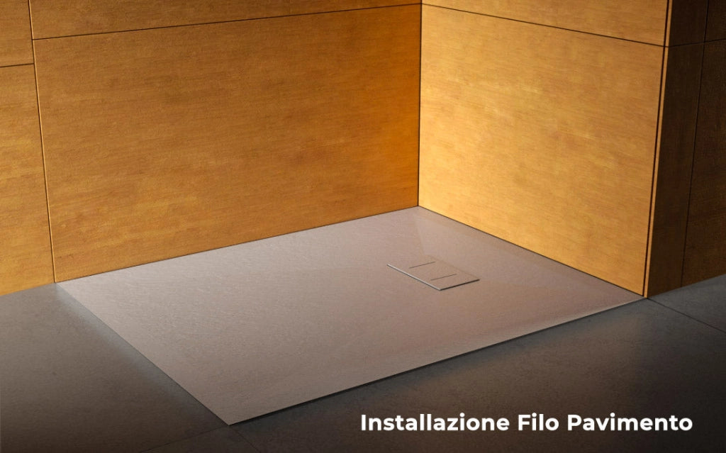 Piatto Doccia 80x120 cm Effetto Pietra Stone Grigio