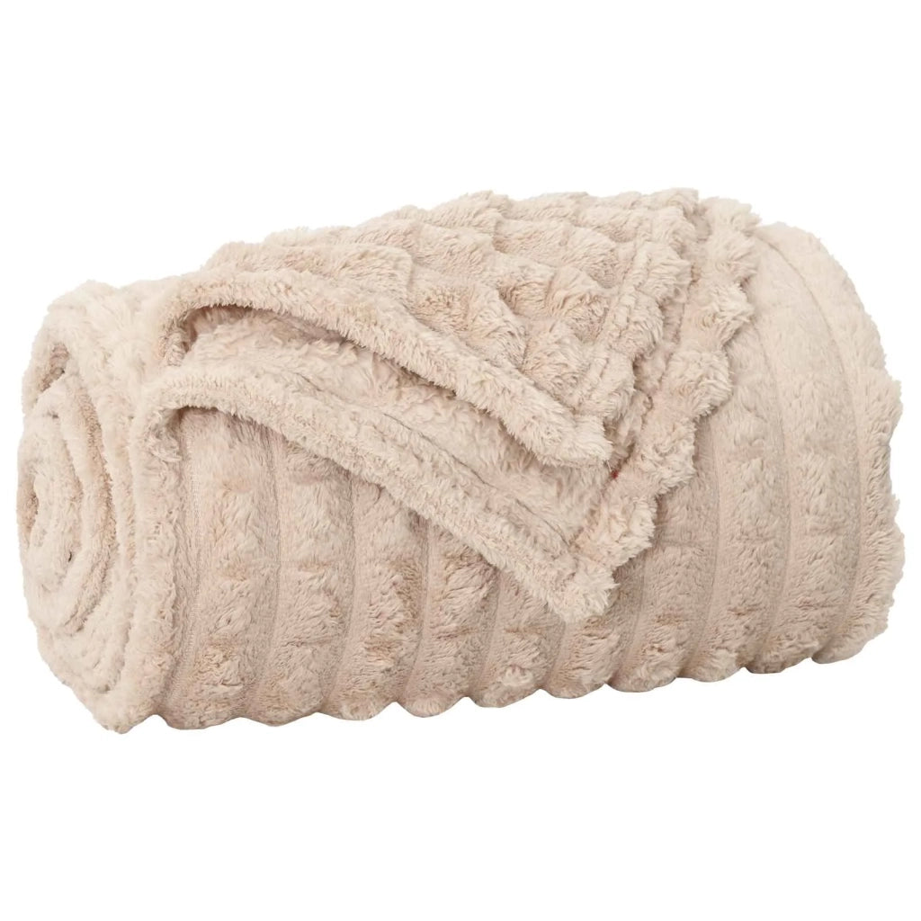Coperta Beige 150 x 130 cm Panno 42016909