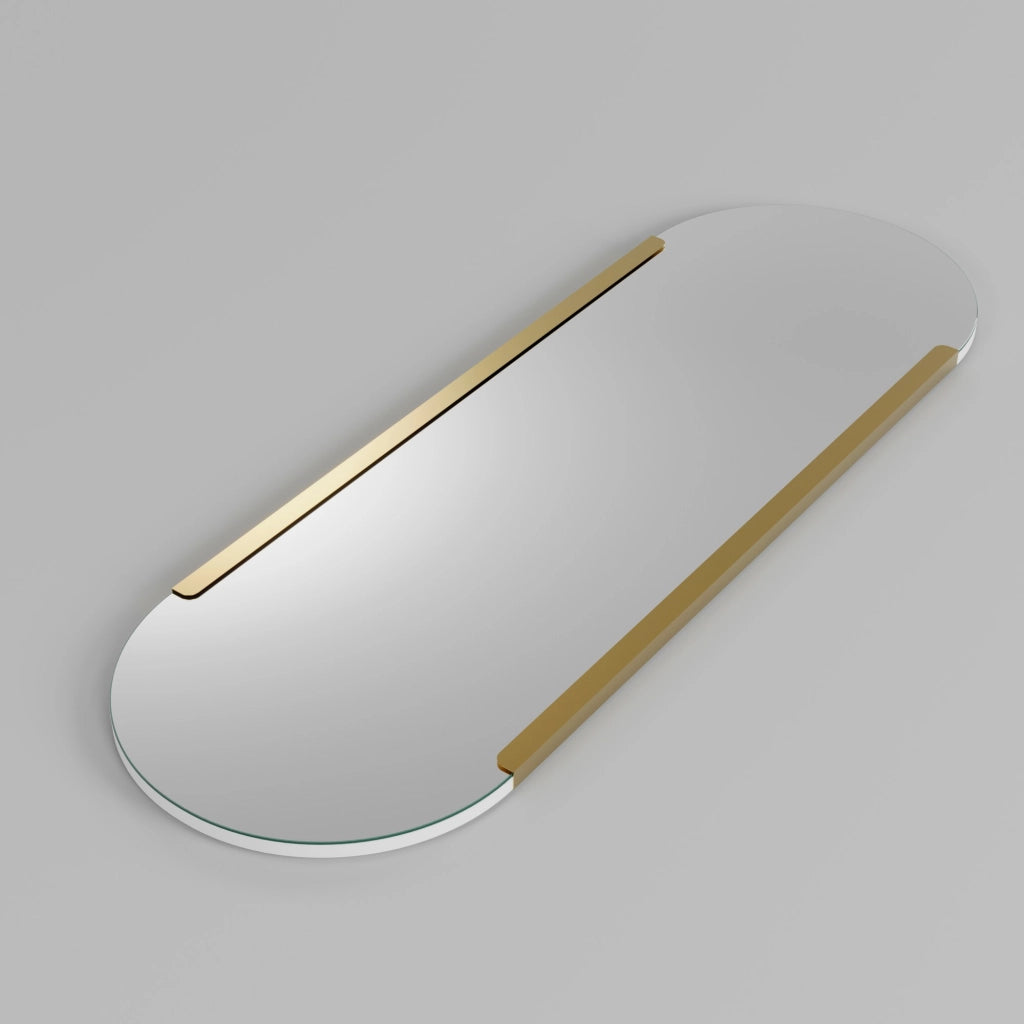 Rivara, Specchio Forma Ovale, 50x150h cm oro