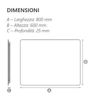 Specchio illuminazione led cm 80x60 mod. L209