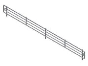 FRONTALINO IN FILO CROMATO  mm.1000 l.x80 h.
