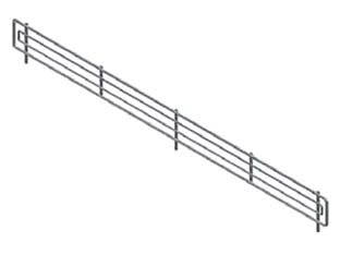 FRONTALINO IN FILO CROMATO  mm.1000 l.x80 h.