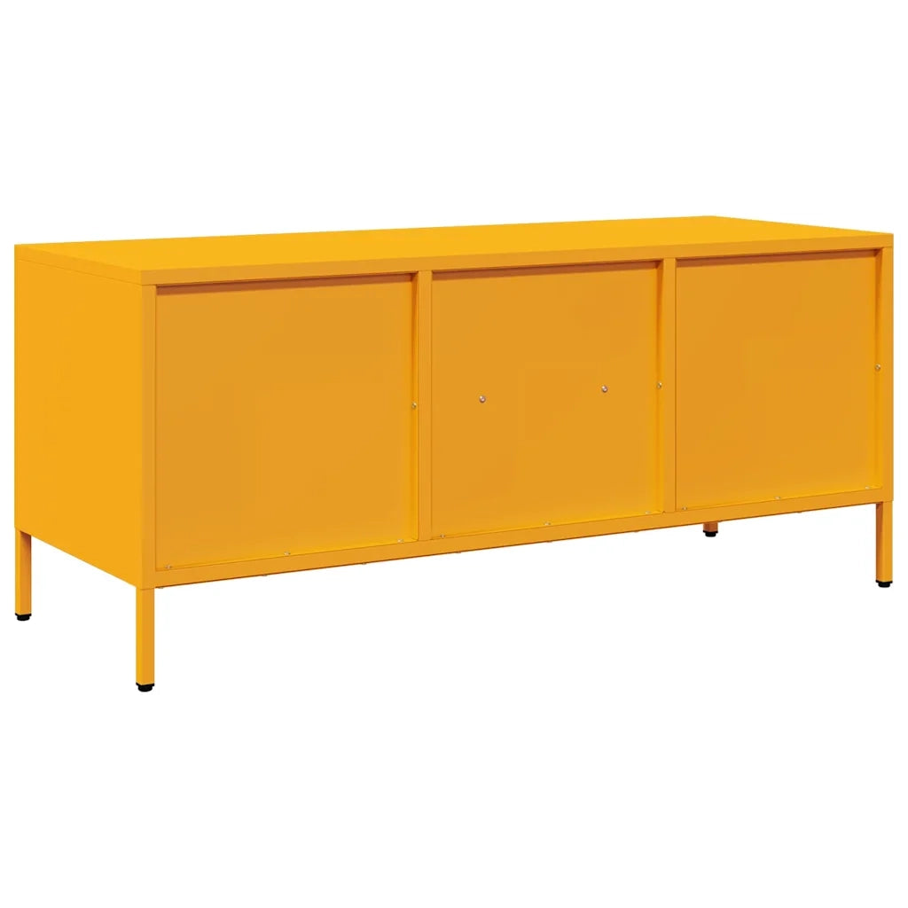 Mobile TV | Armadietto TV | Mobile Porta TV Giallo Senape 101,5x39x43,5 cm in Acciaio
