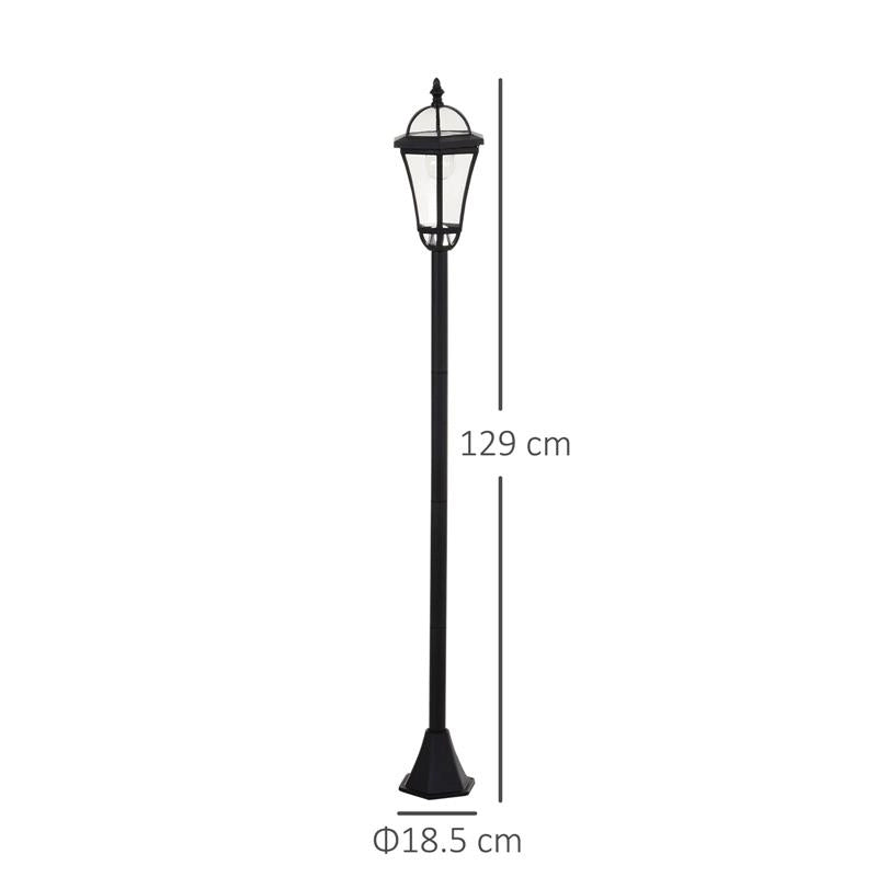 SET 2 LAMPIONI SOLARI PER GIARDINO CON 2 LED E ACCENSIONE AUTOMATICA, NERO