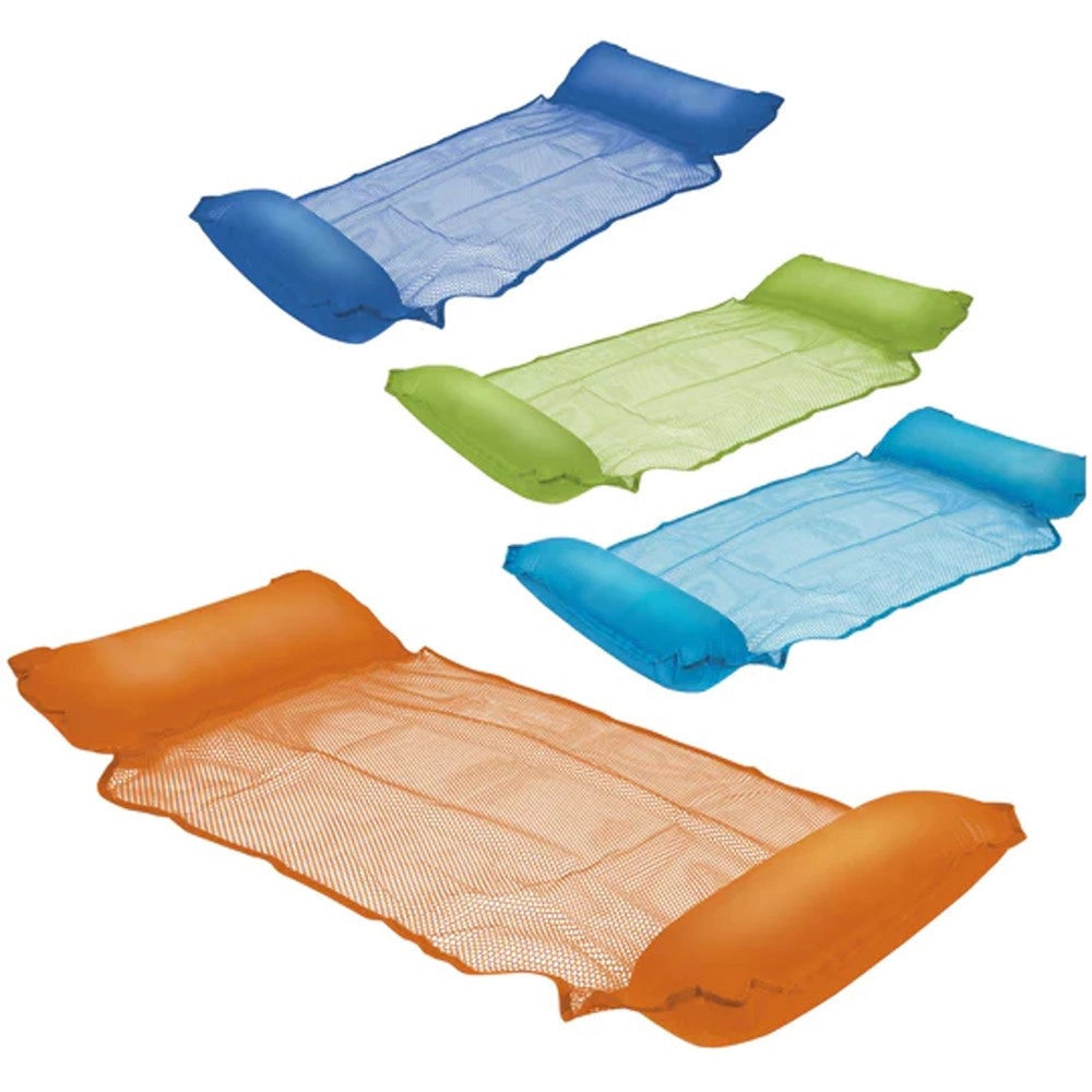 Trade Shop - Amaca Materassino Gonfiabile Galleggiante Relax Mare Piscina Fondo A Rete -