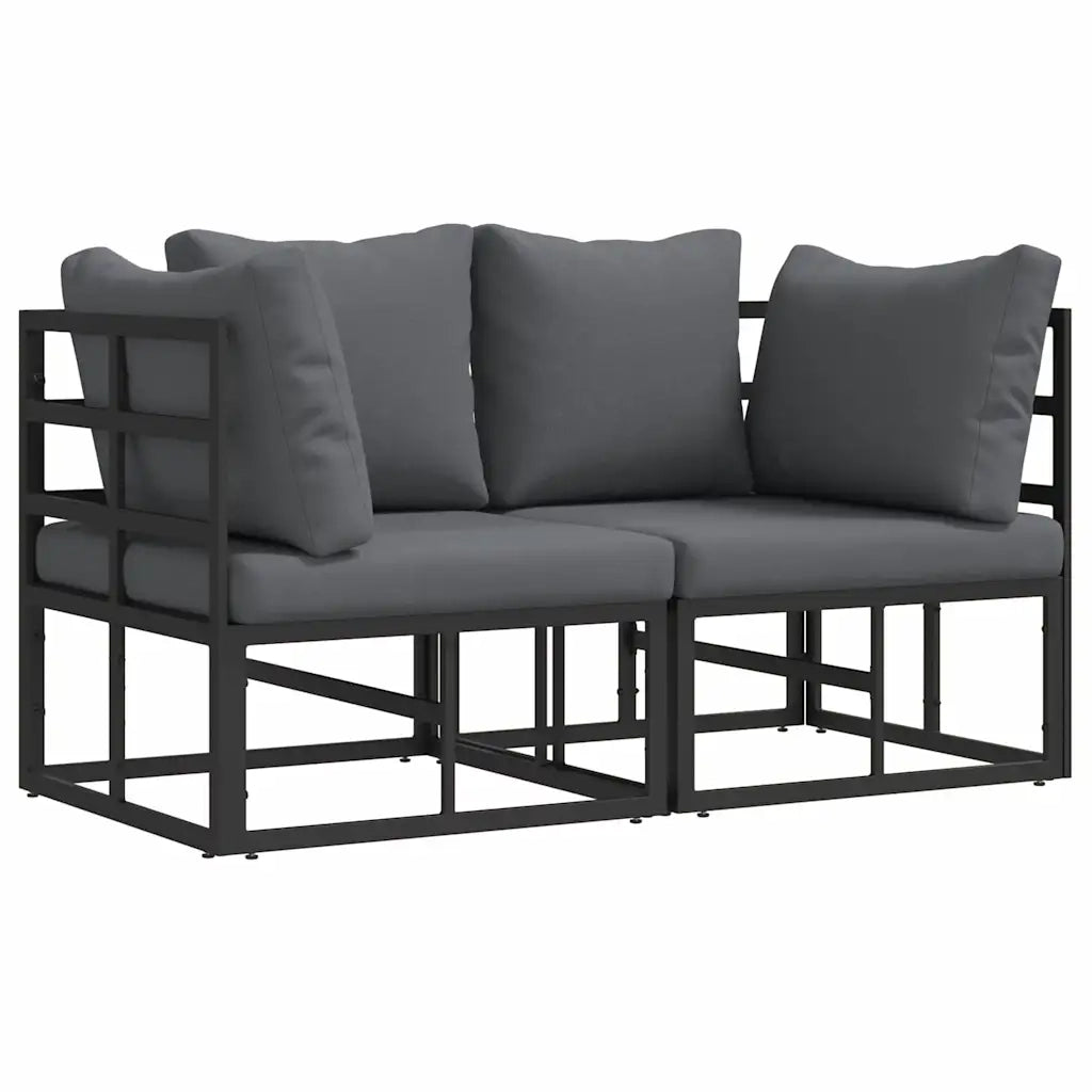Mobili da Esterno 2 Pezzo Nero e antracite 71,5 x 71,5 x 71 cm 42008023