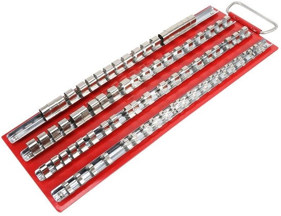 Organizzatore per strumenti Heavy Duty - 80 pezzi - Acciaio inossidabile e plastica - per 1/2, 1/4, 3/8 pollici