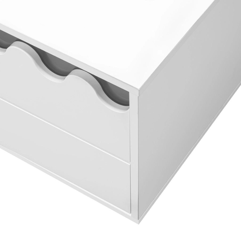 Mobile TV bianco 170 cm con 4 ante e design ondulato