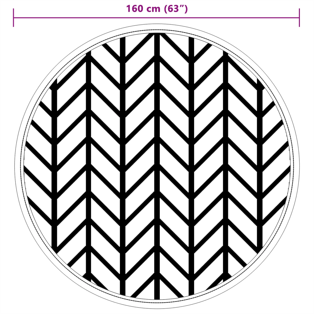 Tappeto da Esterno ARAKIL Grigio Ø160 cm in PP 368549
