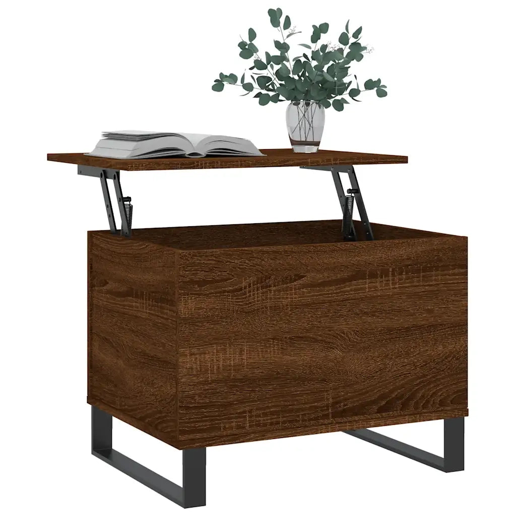 Tavolino salotto | Tavolino da caff¨¨ | Tavolino da Soggiorno Rovere Marrone 60x44,5x45 cm Legno Multistrato