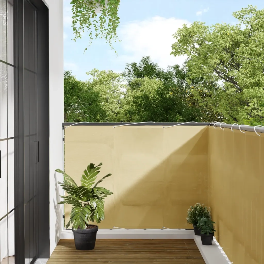 Schermo da balcone | Paravento da Balcone Sabbia 120x300 cm 100% Poliestere Oxford