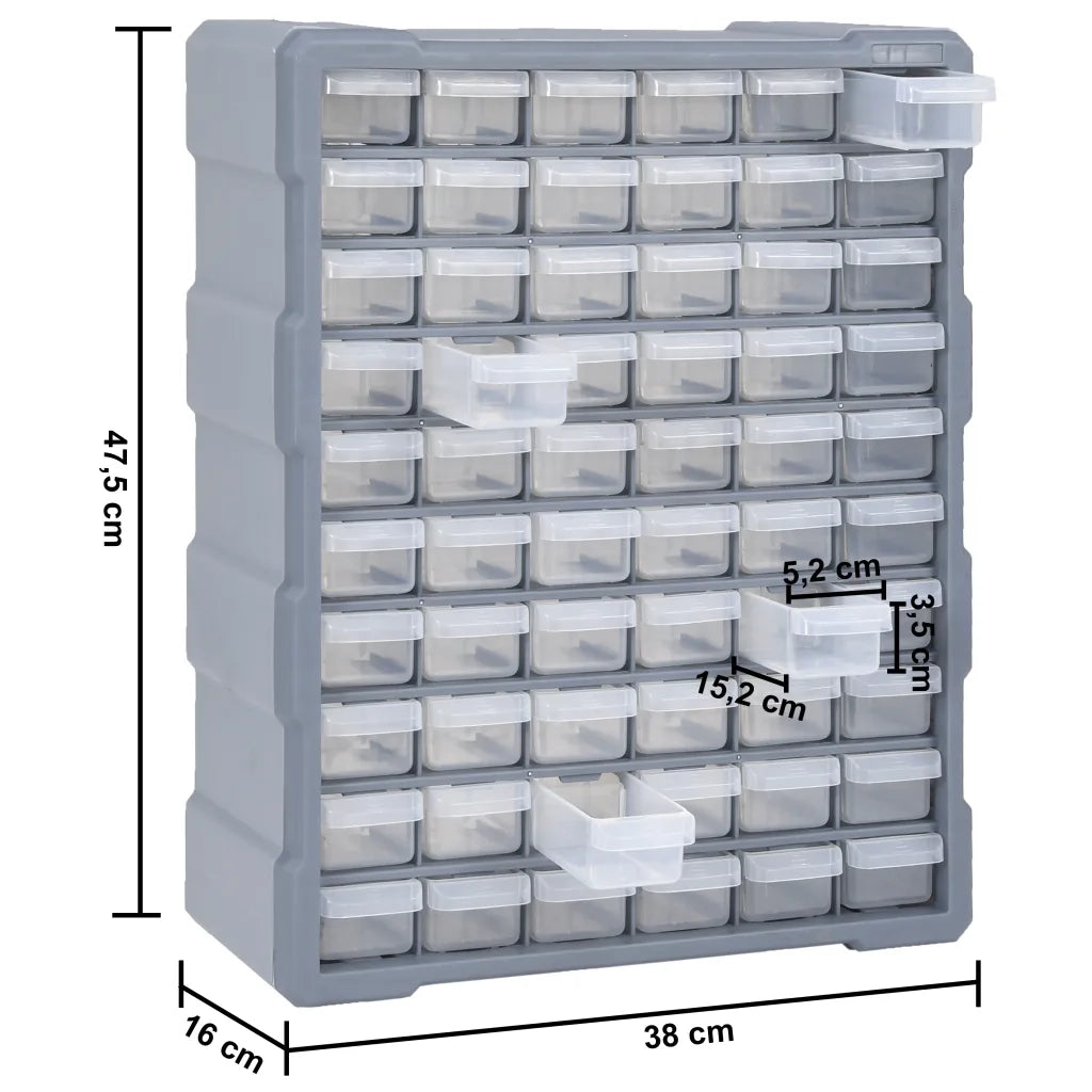 Mobile Contenitore con 60 Cassetti 38x16x47,5 cm CFW1100031