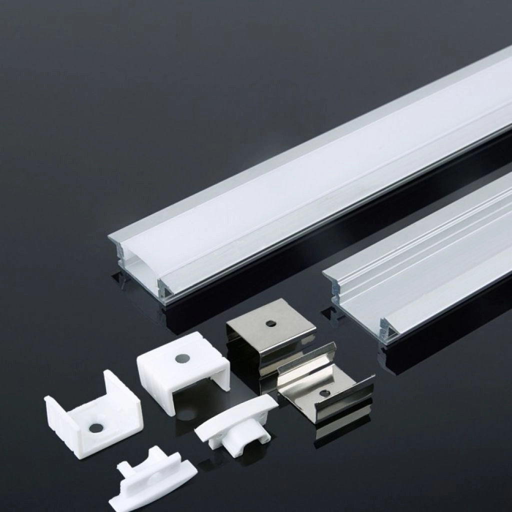 Kit di montaggio della striscia a LED con alluminio diffusore 2000* 24,7* 7mm Milky