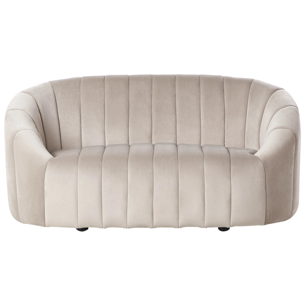 Set da salotto 6 posti in velluto con sedili imbottiti beige Soggiorno contemporaneo Design retrò Seduta imbottita
