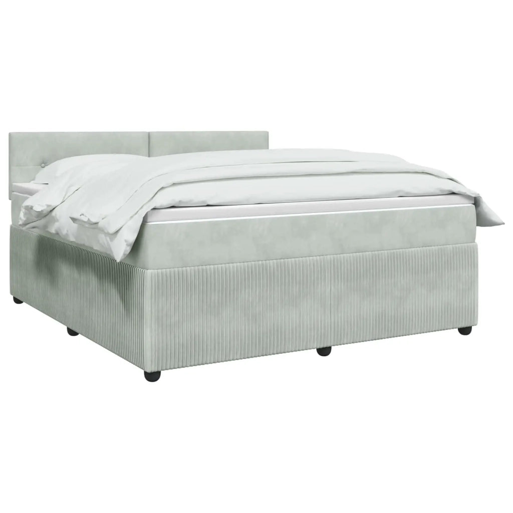 Letto box spring con materasso Grigio Chiaro 180 x 200 cm 3451727