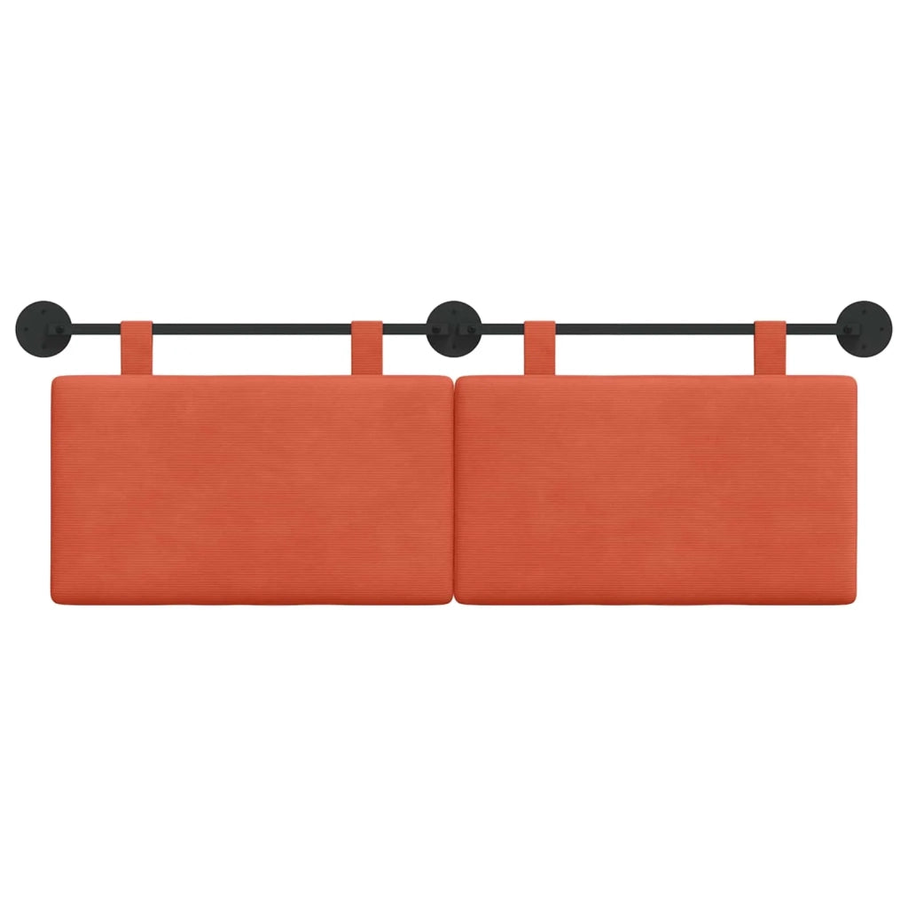 Testiera | Testata sospesa Rosso Arancio Tessuto in Cords