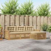 Set di divani da esterno 4 pcs Bianco e Beige 3390293